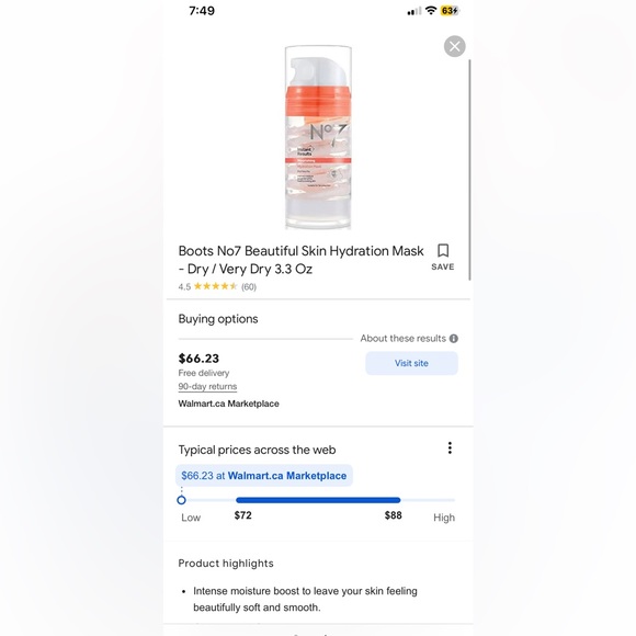 No7 instant results nourishing hydration mask - Picture 8 of 8